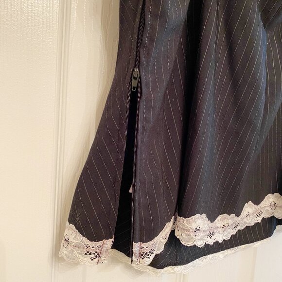 NWT Torrid Menswear Pinstripe Lace-Trim Cami Size 3 - Picture 4 of 4